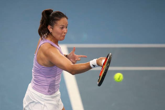 TENNIS ADELAIDE INTERNATIONAL, Daria Kasatkina of Australia in her match against Maria Sakkari of Greece during the Adelaide International at Memorial Drive Tennis Club in in Adelaide, Monday, January 12, 2026. ( NO ARCHIVING, EDITORIAL USE ONLY ADELAIDE SOUTH AUSTRALIA AUSTRALIA  Copyright: xMATTxTURNERx 20260112112327362746