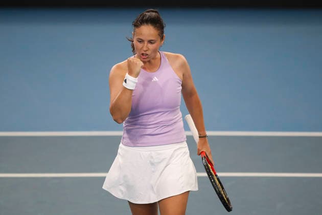 TENNIS ADELAIDE INTERNATIONAL, Daria Kasatkina of Australia in her match against Maria Sakkari of Greece during the Adelaide International at Memorial Drive Tennis Club in in Adelaide, Monday, January 12, 2026. ( NO ARCHIVING, EDITORIAL USE ONLY ADELAIDE SOUTH AUSTRALIA AUSTRALIA  Copyright: xMATTxTURNERx 20260112129972412545