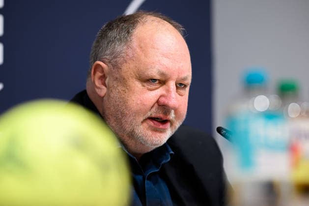 Hannover Handball Laenderspiel Germany Croatia DHB President Andreas Michelmann Germany Hannover ZAG Arena Nordrhein Westfalen Germany