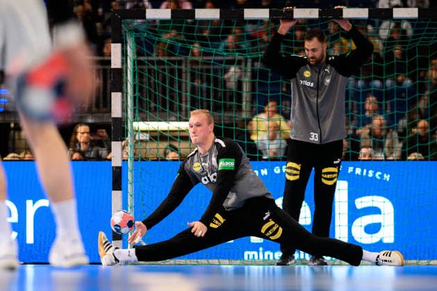 Hannover Handball Laenderspiel Germany Croatia Goalkeeper David Späth David Spaeth Germany Hannover ZAG Arena Nordrhein Westfalen Germany