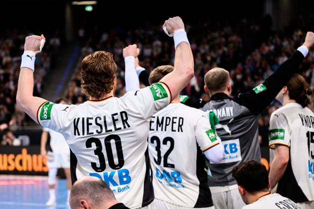 Hannover Handball Laenderspiel Germany Croatia Tom Kiesler Germany Jubel Freude Emotion Hannover ZAG Arena Nordrhein Westfalen Germany