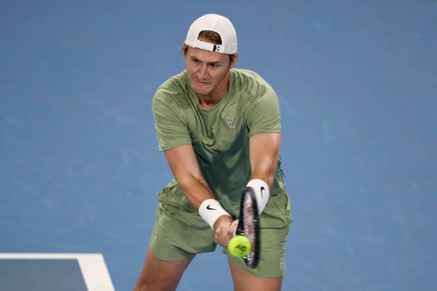 TENNIS ADELAIDE INTERNATIONAL, Sebastian Korda of the USA in his match against Thanasi Kokkinakis of Australia during the Adelaide International at Memorial Drive Tennis Club in in Adelaide, Monday, January 12, 2026. ( NO ARCHIVING, EDITORIAL USE ONLY ADELAIDE SOUTH AUSTRALIA AUSTRALIA  Copyright: xMATTxTURNERx 20260112167939793428