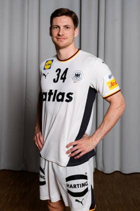 Hannover Handball EM 2026 Germany Press conference Rune Dahmke Germany Portrait Face Hannover Germany