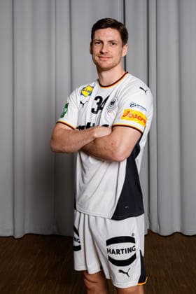 Hannover Handball EM 2026 Germany Press conference Rune Dahmke Germany Portrait Face Hannover Germany
