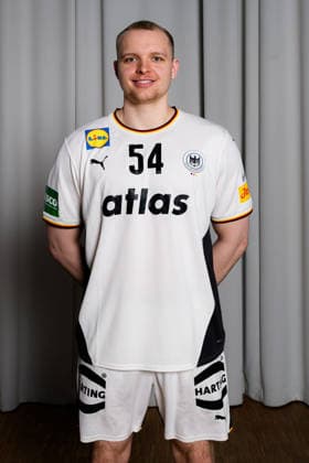 Hannover Handball EM 2026 Germany Press conference Justus Fischer Germany Portrait Face Hannover Germany