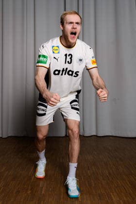 Hannover Handball EM 2026 Germany Press conference Matthes Langhoff Germany Cheers Joy Emotion Hannover Germany
