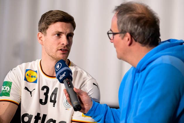 Hannover Handball EM 2026 Germany Press conference Rune Dahmke Germany in NDR interview Hannover Germany