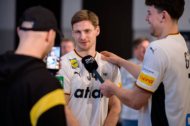 Hannover Handball EM 2026 Germany Press conference Rune Dahmke Germany , Marko Grgic Germany Hannover Germany