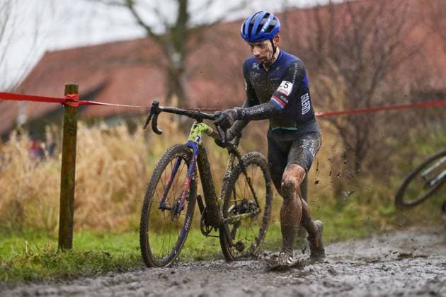 Dutch Lars Van Der Haar pictured in action during the men s elite race of the Cyclocross Otegem cycling event, Monday 12 January 2026 in Otegem, the day after the Belgian national cyclocross championships. DAVIDxPINTENS  x155366966x