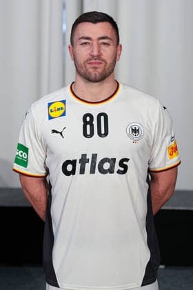 12 01 2026, xydrx, handball, portrait session of the German national team in Hanover ahead of the EHF Euro 2026 Jannik Kohlbacher Lower Saxony Germany