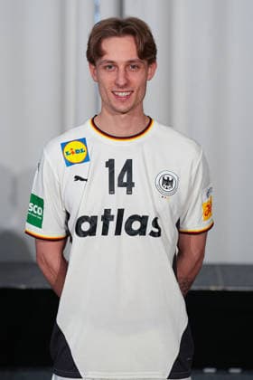 12 01 2026, xydrx, handball, portrait session of the German national team in Hanover ahead of the EHF Euro 2026 Mathis Haeseler Lower Saxony Germany
