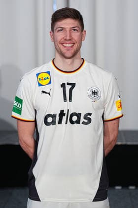 12 01 2026, xydrx, handball, portrait session of the German national team in Hanover ahead of the EHF Euro 2026 Lukas Zerbe Lower Saxony Germany