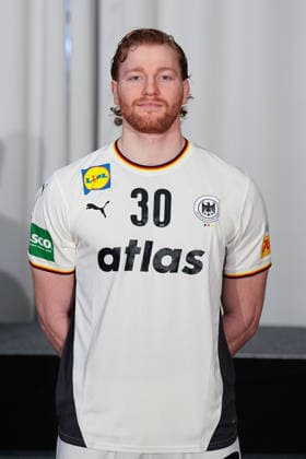 12 01 2026, xydrx, handball, portrait session of the German national team in Hanover ahead of the EHF Euro 2026 Tom Kiesler Lower Saxony Germany