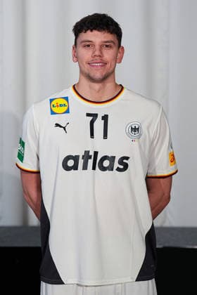 12 01 2026, xydrx, handball, portrait session of the German national team in Hanover ahead of the EHF Euro 2026 Marko Grgic Lower Saxony Germany
