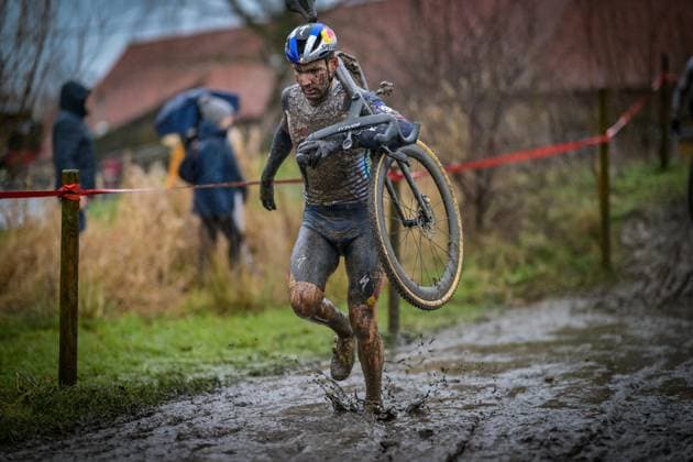 Belgian Gianni Vermeersch pictured in action during the men s elite race of the Cyclocross Otegem cycling event, Monday 12 January 2026 in Otegem, the day after the Belgian national cyclocross championships. DAVIDxPINTENS  x155387634x