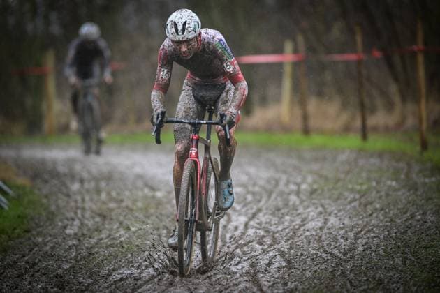 Belgian Gerben Kuypers pictured in action during the men s elite race of the Cyclocross Otegem cycling event, Monday 12 January 2026 in Otegem, the day after the Belgian national cyclocross championships. DAVIDxPINTENS  x155387875x