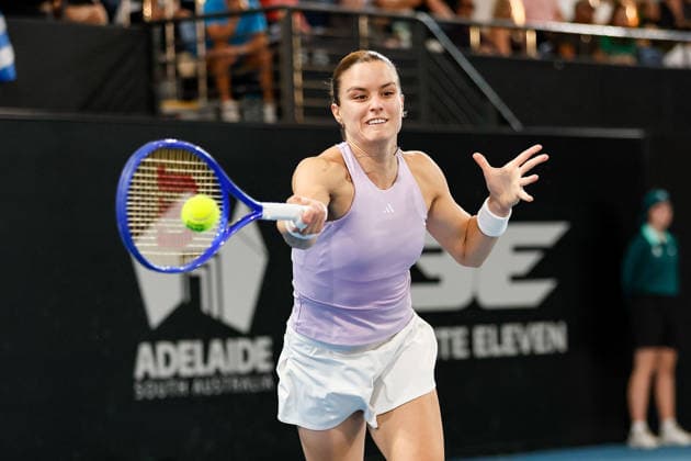 January 12, 2026, Adelaide, South Australia, Australia: MARIA SAKKARI of Greece in action, during the 2026 Adelaide International Tennis Tournament Adelaide Australia - ZUMAw216 20260112_zsp_w216_024 Copyright: xMarkxWilloughbyx