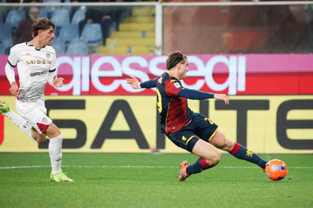 Serie A, Day 20, Stadio Ferraris, Genova, Genoa - Cagliari, in the photo: goal Lorenzo Colombo (Genoa)  Copyright: xGabrielexSiri IPAxSportx xipa-agency.netx xx IPA_69990657 IPA_Agency_IPA69990657