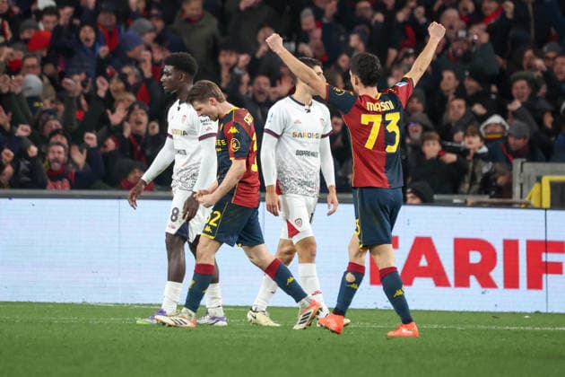 Serie A, Day 20, Stadio Ferraris, Genova, Genoa - Cagliari, in the photo: exultation Frendrup (Genoa)  Copyright: xGabrielexSiri IPAxSportx xipa-agency.netx xx IPA_69992747 IPA_Agency_IPA69992747