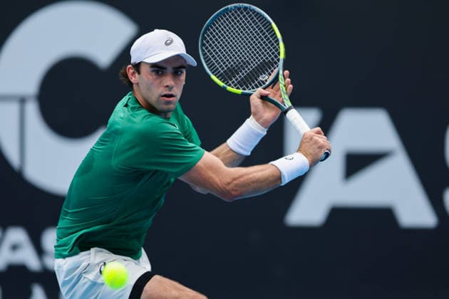 USA™s Eliot Spizziriri during Round 32 Singles Men™s ASB Classic Tennis Tournament at Manuka Doctor Arena, Auckland, New Zealand on Monday 12 January 2026. Photo: Joshua Devenie z Copyright: xx