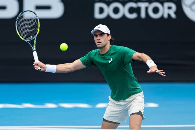 USA™s Eliot Spizziriri during Round 32 Singles Men™s ASB Classic Tennis Tournament at Manuka Doctor Arena, Auckland, New Zealand on Monday 12 January 2026. Photo: Joshua Devenie z Copyright: xx
