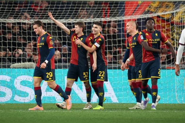 Serie A, Day 20, Stadio Ferraris, Genova, Genoa - Cagliari, in the photo: exultation Frendrup (Genoa)  Copyright: xGabrielexSiri IPAxSportx xipa-agency.netx xx IPA_69993106 IPA_Agency_IPA69993106
