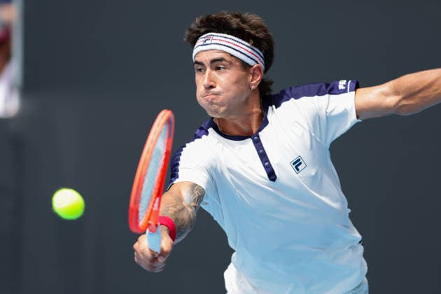 Argentina s Francisco Comesana during Round 32 Singles Men™s ASB Classic Tennis Tournament at Manuka Doctor Arena, Auckland, New Zealand on Monday 12 January 2026. Photo: Joshua Devenie z Copyright: xx