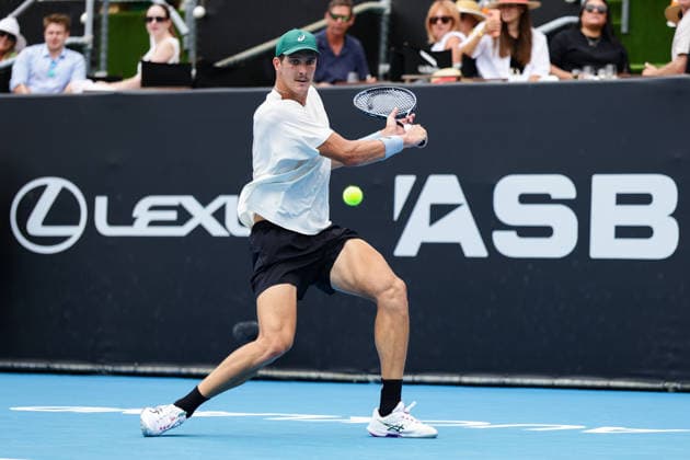 New Zealand s James Watt during Round 32 Singles Men™s ASB Classic Tennis Tournament at Manuka Doctor Arena, Auckland, New Zealand on Monday 12 January 2026. Photo: Joshua Devenie z Copyright: xx