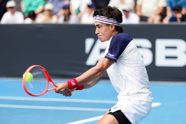 Argentina s Francisco Comesana during Round 32 Singles Men™s ASB Classic Tennis Tournament at Manuka Doctor Arena, Auckland, New Zealand on Monday 12 January 2026. Photo: Joshua Devenie z Copyright: xx
