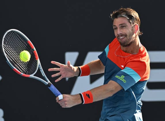 Great Britain™s Cameron Norrie during his first round singles match at the ASB Classic Men™s ATP, Tennis Herren 250 tennis tournament at Manuka Doctor Arena, Auckland,New Zealand. Monday 12 January 2026. Photo: Andrew Cornaga z Auckland New Zealand Copyright: xAndrewxCornaga x
