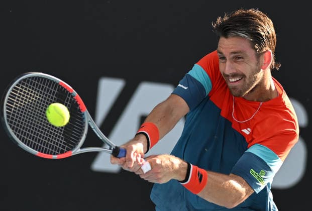 Great Britain™s Cameron Norrie during his first round singles match at the ASB Classic Men™s ATP, Tennis Herren 250 tennis tournament at Manuka Doctor Arena, Auckland,New Zealand. Monday 12 January 2026. Photo: Andrew Cornaga z Auckland New Zealand Copyright: xAndrewxCornaga x