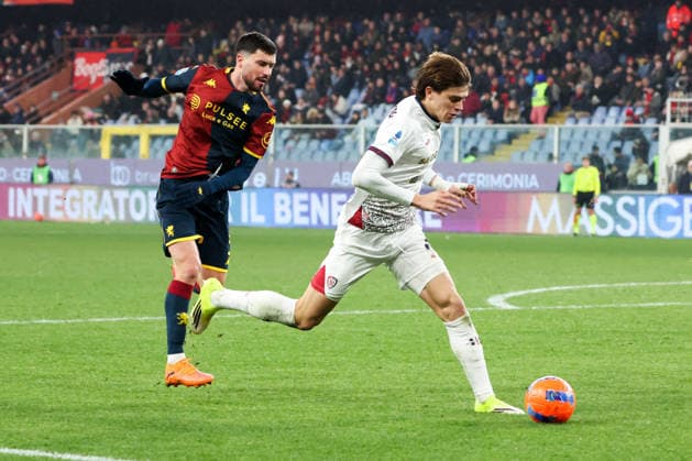 CALCIO - Serie A - Genoa CFC vs Cagliari Calcio Serie A, Day 20, Stadio Ferraris, Genova, Genoa - Cagliari, in the photo: Martin and Palestra Genoa Italy  Copyright: xIPAxSport ABACAx