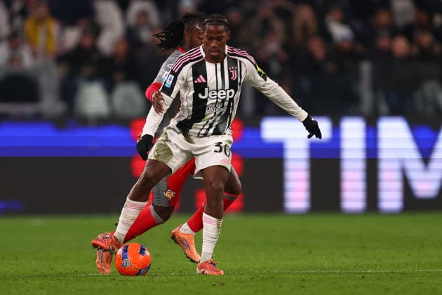 Juventus Fc - US Cremonese Jonathan David of Juventus Fc in action during the Serie A match beetween Juventus Fc and US Cremonese at Allianz Stadium on January 12, 2026 in Turin, Italy . Torino Allianz Stadium Italy Copyright: xMarcoxCanonierox