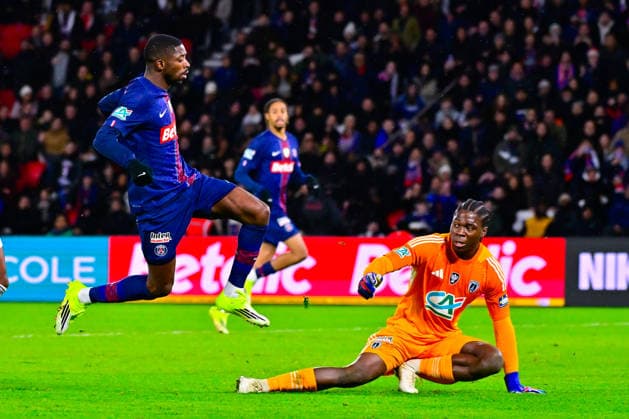 FOOTBALL : PSG vs PFC - Coupe de France - 12 01 2026 Ousmane DEMBELE ( PSG ) during the French Cup match between Paris Saint Germain and Paris Football Club at Parc Des Princes on January 12 , 2026 in Paris, France. ( Photo by Federico Pestelini PsnewZ ) - ParisFrance  Copyright: xFedericoxPestelinix