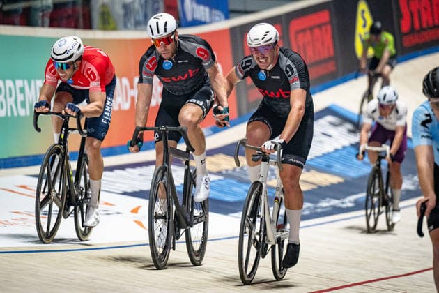 AUGENSTEIN Moritz, KLUGE Roger Sixdays Bremen 2026 Team 9 SWB AUGENSTEIN Moritz GER Black KLUGE Roger GER Red Second Place Landscape horizontal Landscape Event Event Sixdays Bremen 2026 Category Category Category Cycling Track Cycling Sixdays Elite Men Location Location Europe Germany Bremen ÖVB Arena Discipline Madison Distance 1 Hour Date Date 12 01 2026 Monday Day 4