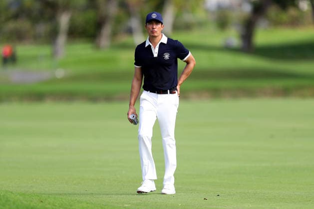 January 12, 2026 - Daniel Henney walks down the 8th fairway during a Pro-Am prior to the 2026 Sony Open in Hawaii at Waialae Country Club in Honolulu, HI - CSM Honolulu USA - ZUMAc04_ 20260112_zma_c04_029 Copyright: xAndrewxLeex