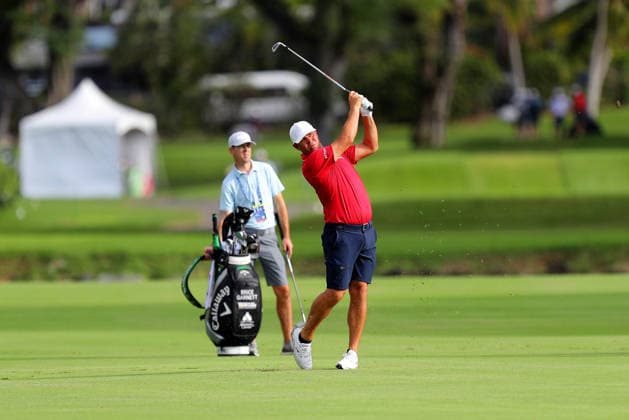 January 12, 2026 - Gary Woodland hits from the 8th fairway during a Practice Round prior to the 2026 Sony Open in Hawaii at Waialae Country Club in Honolulu, HI - CSM Honolulu USA - ZUMAc04_ 20260112_zma_c04_031 Copyright: xAndrewxLeex