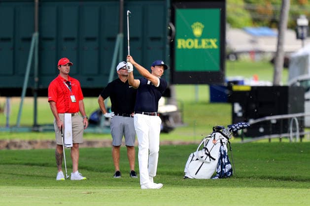 January 12, 2026 - Daniel Henney hits from the 8th fairway during a Pro-Am prior to the 2026 Sony Open in Hawaii at Waialae Country Club in Honolulu, HI - CSM Honolulu USA - ZUMAc04_ 20260112_zma_c04_047 Copyright: xAndrewxLeex
