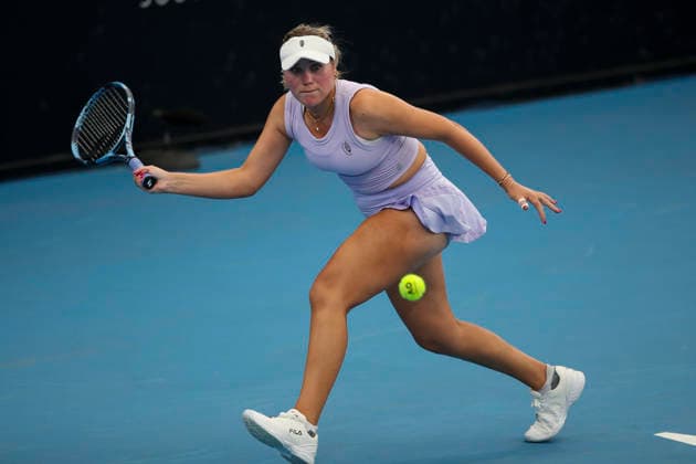 TENNIS ADELAIDE INTERNATIONAL, Sofia Kenin of the USA in her match against Maya Joint of Australia during the Adelaide International at Memorial Drive Tennis Club in in Adelaide, Tuesday, January 13, 2026. ( NO ARCHIVING, EDITORIAL USE ONLY ADELAIDE SOUTH AUSTRALIA AUSTRALIA  Copyright: xMATTxTURNERx 20260113158667798215