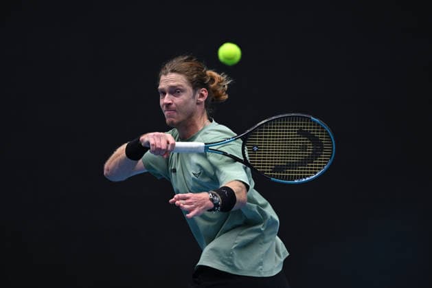 TENNIS AUSTRALIAN OPEN PRACTICE, Andrey Rublev of Russia in action during a practise session ahead of the Australian Open tennis tournament at Melbourne Park in Melbourne, Tuesday, January 13, 2026. ( NO ARCHIVING MELBOURNE VICTORIA AUSTRALIA  Copyright: xJAMESxROSSx 20260113158353564556