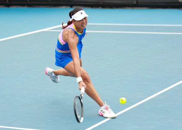 Carol Young Suh Lee USA , Australian Open 2026 Qualifier, Melbourne Park, Melbourne, Victoria, Australia Copyright: xJuergenxHasenkopfx