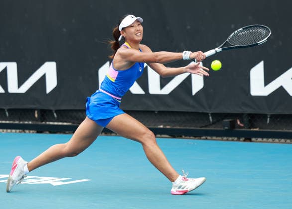 Carol Young Suh Lee USA , Australian Open 2026 Qualifier, Melbourne Park, Melbourne, Victoria, Australia Copyright: xJuergenxHasenkopfx
