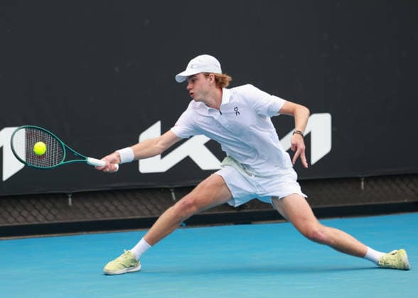 Henry Bernet SUI , Australian Open 2026 Qualifier, Melbourne Park, Melbourne, Victoria, Australia Copyright: xJuergenxHasenkopfx