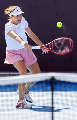 TENNIS HOBART INTERNATIONAL, Tatjana Maria (GER) during the 2026 Hobart international match, Länderspiel, Nationalmannschaft against Venus Williams (USA) at Domain Tennis Centre in Hobart, Tasmania, Tuesday, January 13, 2026. ( NO ARCHIVING, EDITORIAL USE ONLY Hobart Tasmania Australia  Copyright: xChrisxKiddx 20260113191754603739