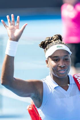 TENNIS HOBART INTERNATIONAL, Venus Williams (USA) after losing the 2026 Hobart international match, Länderspiel, Nationalmannschaft against Tatjana Maria (GER) at Domain Tennis Centre in Hobart, Tasmania, Tuesday, January 13, 2026. ( NO ARCHIVING, EDITORIAL USE ONLY Hobart Tasmania Australia  Copyright: xChrisxKiddx 20260113117829686840