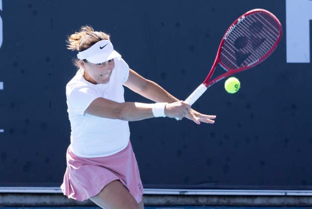 TENNIS HOBART INTERNATIONAL, Tatjana Maria (GER) during the 2026 Hobart international match, Länderspiel, Nationalmannschaft against Venus Williams (USA) at Domain Tennis Centre in Hobart, Tasmania, Tuesday, January 13, 2026. ( NO ARCHIVING, EDITORIAL USE ONLY Hobart Tasmania Australia  Copyright: xChrisxKiddx 20260113139832481997