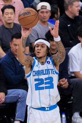 January 12, 2026, Inglewood, California, USA: Tre Mann 23 of the Charlotte Hornets during their regular season NBA, Basketball Herren, USA game against the Los Angeles Clippers on Monday January 12, 2026 at Intuit Dome in Inglewood, California. Clippers defeat Hornets, 117-109. ARIANA RUIZ PI Inglewood USA - ZUMAp124 20260112_zaa_p124_010 Copyright: xArianaxRuizx