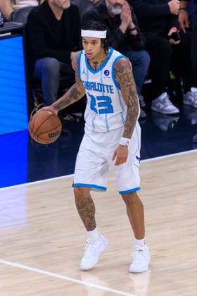 January 12, 2026, Inglewood, California, USA: Tre Mann 23 of the Charlotte Hornets during their regular season NBA, Basketball Herren, USA game against the Los Angeles Clippers on Monday January 12, 2026 at Intuit Dome in Inglewood, California. Clippers defeat Hornets, 117-109. ARIANA RUIZ PI Inglewood USA - ZUMAp124 20260112_zaa_p124_013 Copyright: xArianaxRuizx