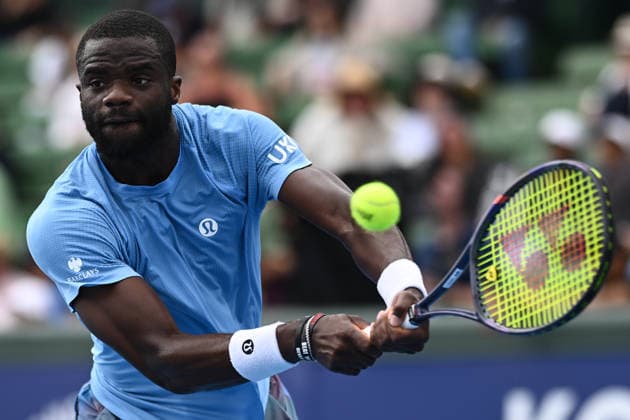 TENNIS KOOYONG CLASSIC, Frances Tiafoe of the US in action against Karen Khachanov of Russia during the Kooyong Classic at the Kooyong Lawn Tennis Club in Melbourne, Tuesday, January 13, 2026. ( NO ARCHIVING, EDITORIAL USE ONLY MELBOURNE VICTORIA AUSTRALIA  Copyright: xJOELxCARRETTx 20260113165473098112
