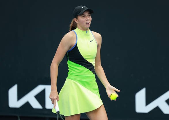Lilli Tagger AUT , Australian Open 2026 Qualifier, Melbourne Park, Melbourne, Victoria, Australia Lilli Tagger AUT reacts angry,anger,disappointed,disappointment,emotion, Australian Open 2026 Qualifier, Melbourne Park, Melbourne, Victoria, Australia Copyright: xJuergenxHasenkopfx